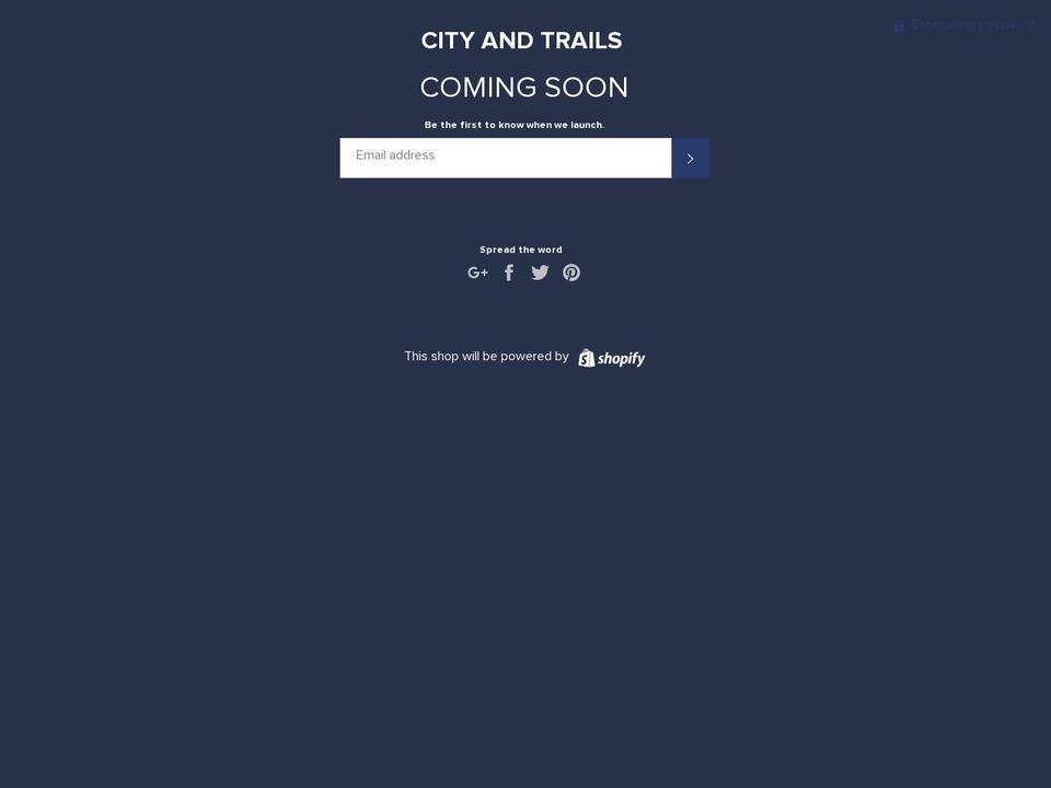 Adventure Shopify theme site example cityandtrails.com