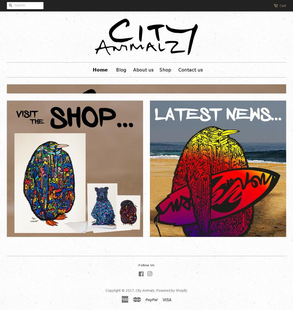cityanimalz.com shopify website screenshot