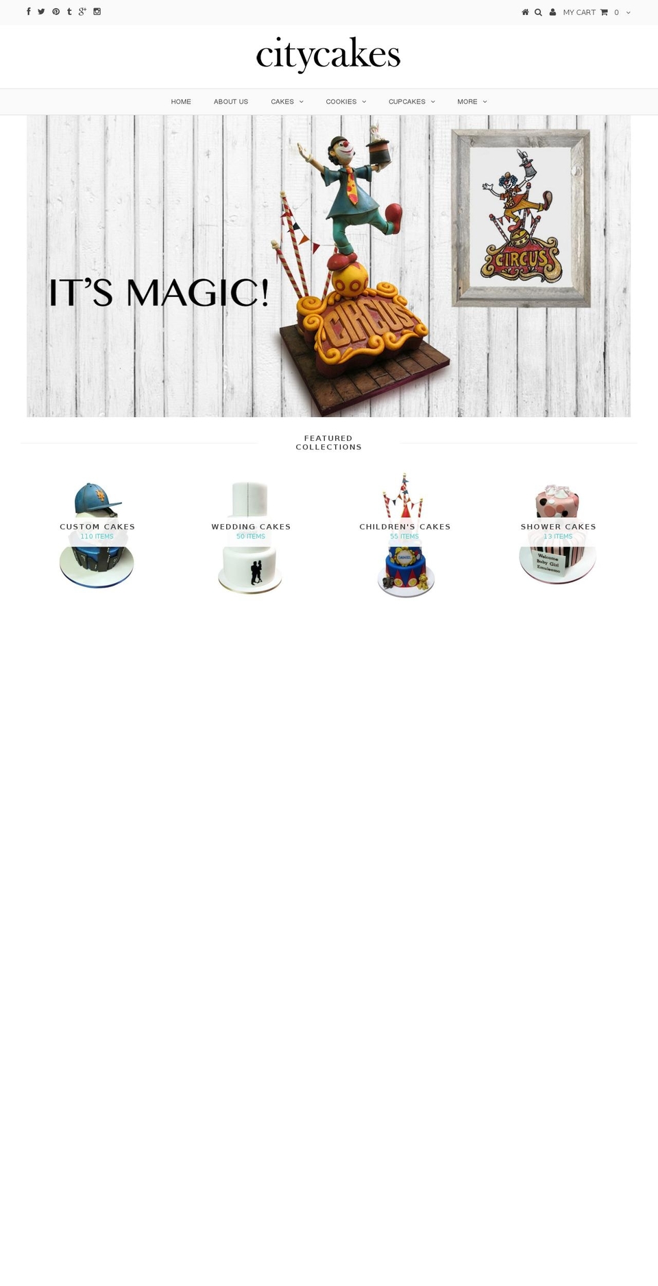 citycakes.com shopify website screenshot