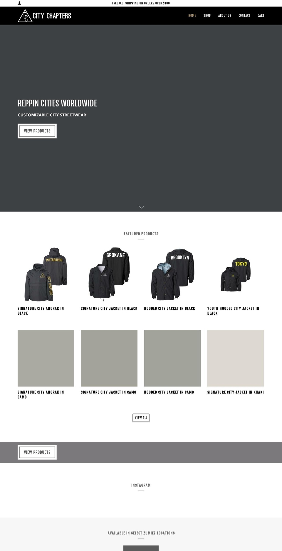 citychapters.com shopify website screenshot