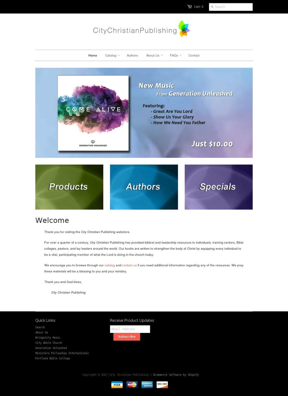 citychristianpublishing.com shopify website screenshot