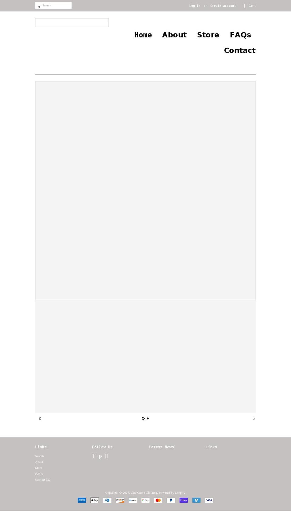 citycircleclothing.com shopify website screenshot