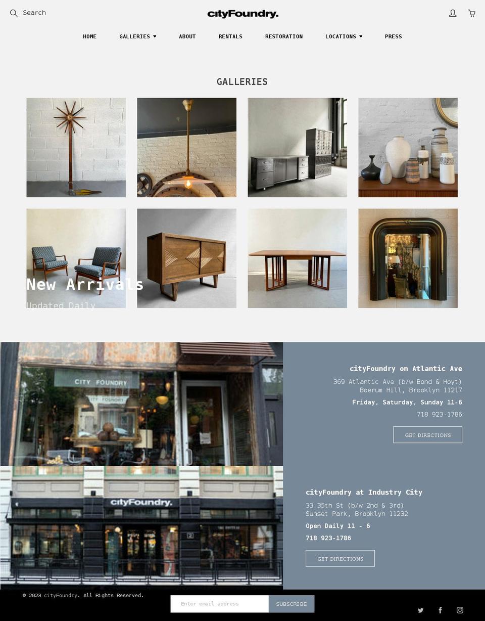 cityfoundry.com shopify website screenshot