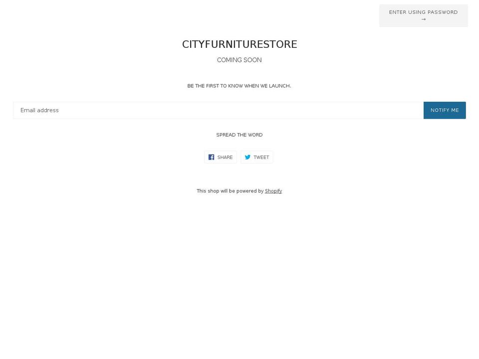 DSL Theme Shopify theme site example cityfurniturestore.com