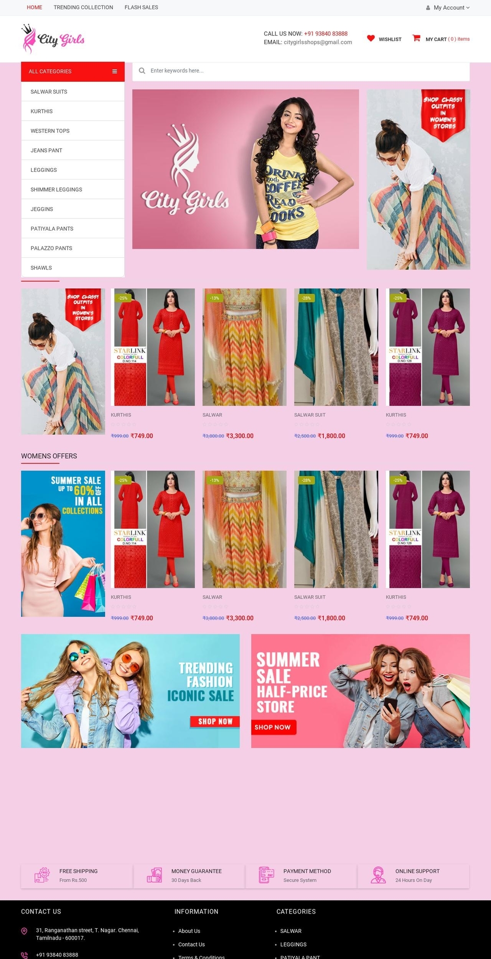 citygirl.co.in shopify website screenshot