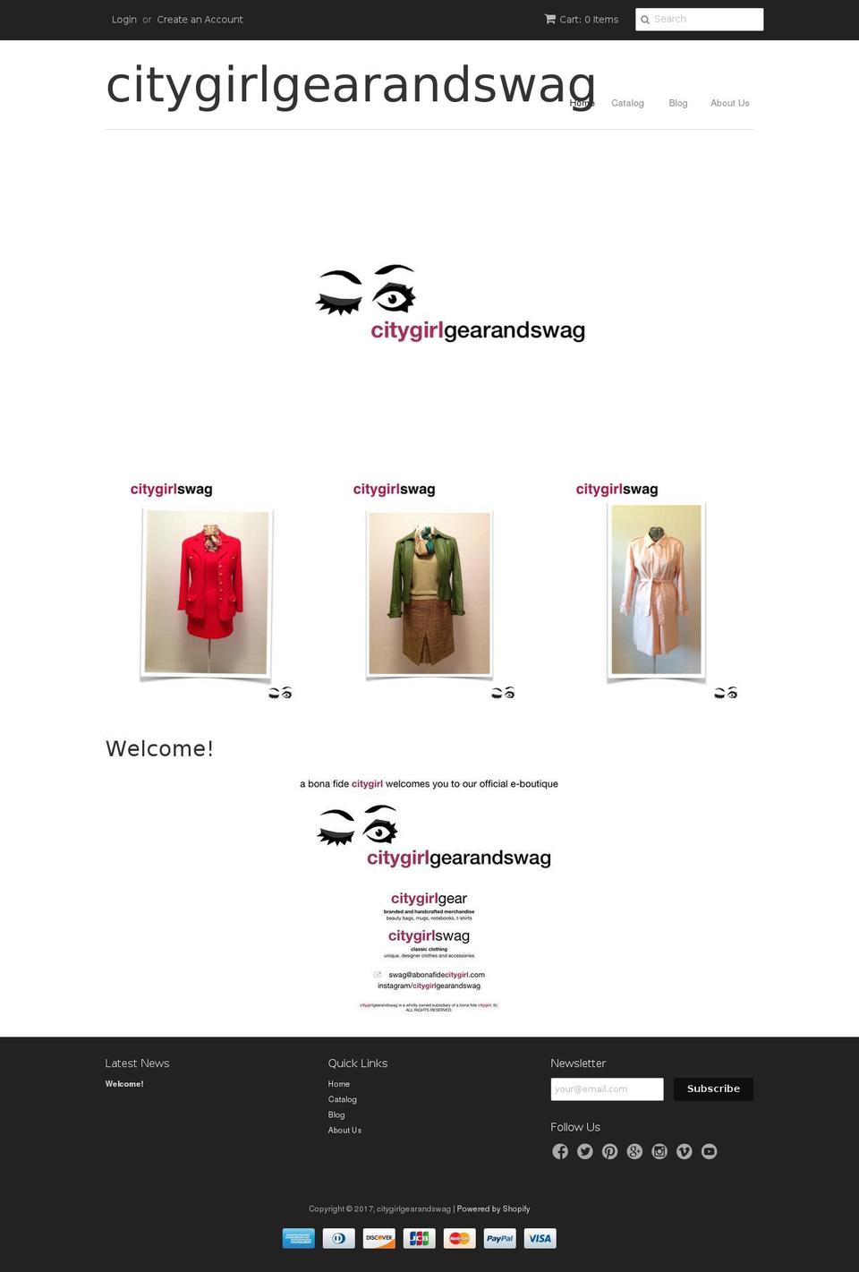 citygirlgearandswag.com shopify website screenshot