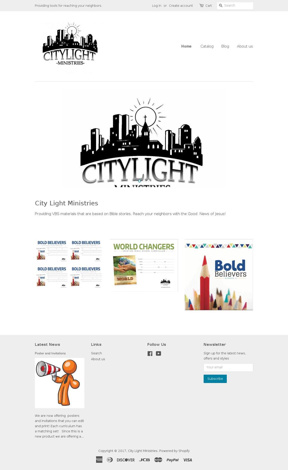 citylightministries.com shopify website screenshot