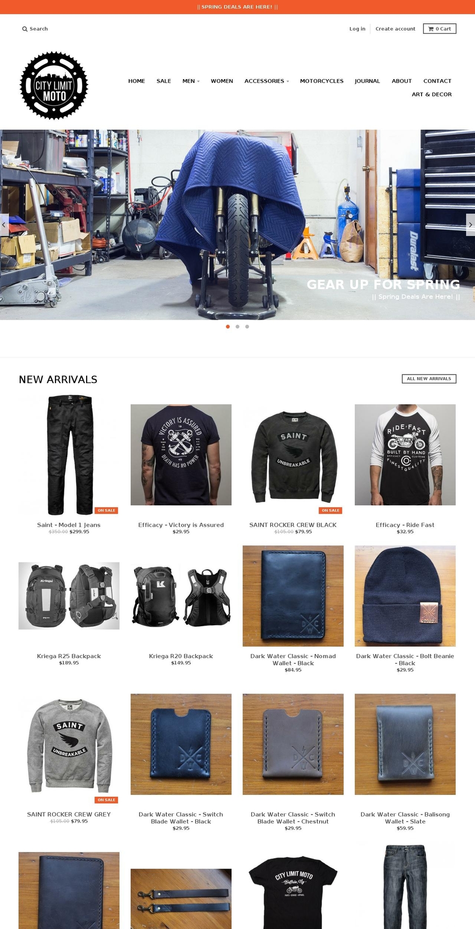 citylimitmoto.com shopify website screenshot