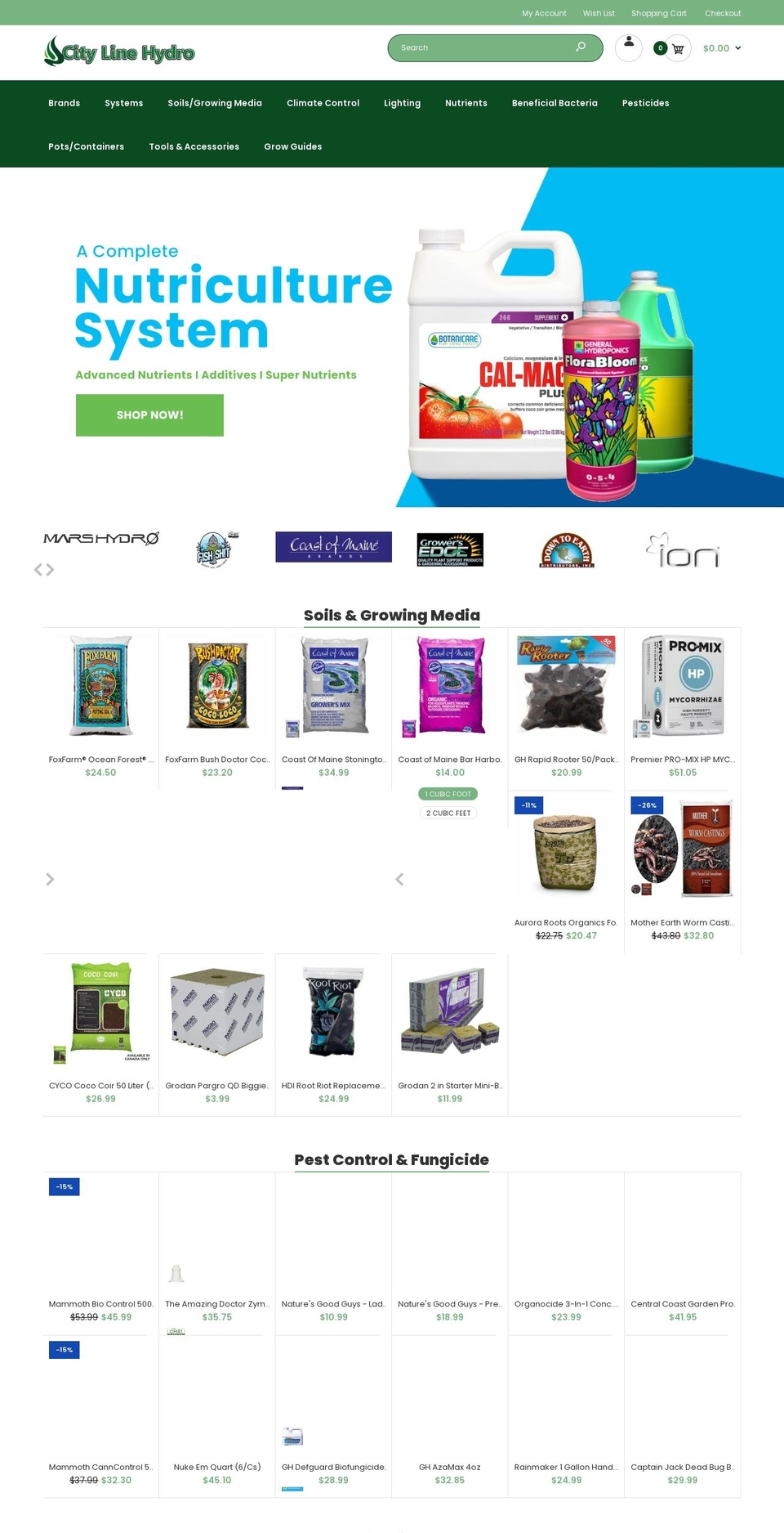 citylinehydro.com — Shopify storefront screenshot