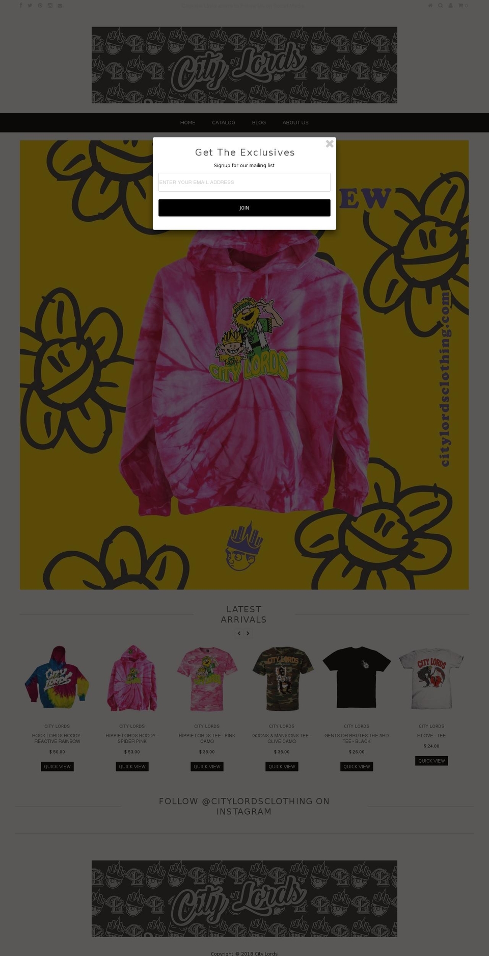 citylordsclothing.com — Shopify storefront screenshot