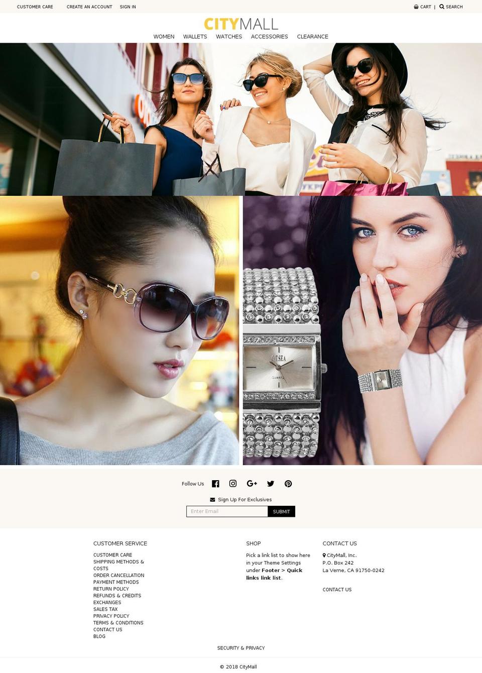 citymallusa.com — Shopify storefront screenshot
