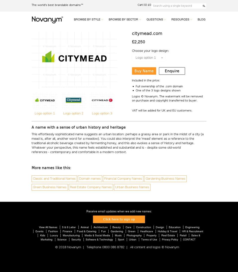 citymead.com shopify website screenshot