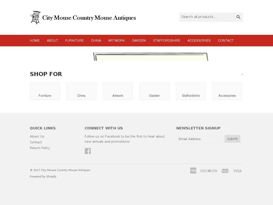 citymousecountrymouseantiques.com shopify website screenshot