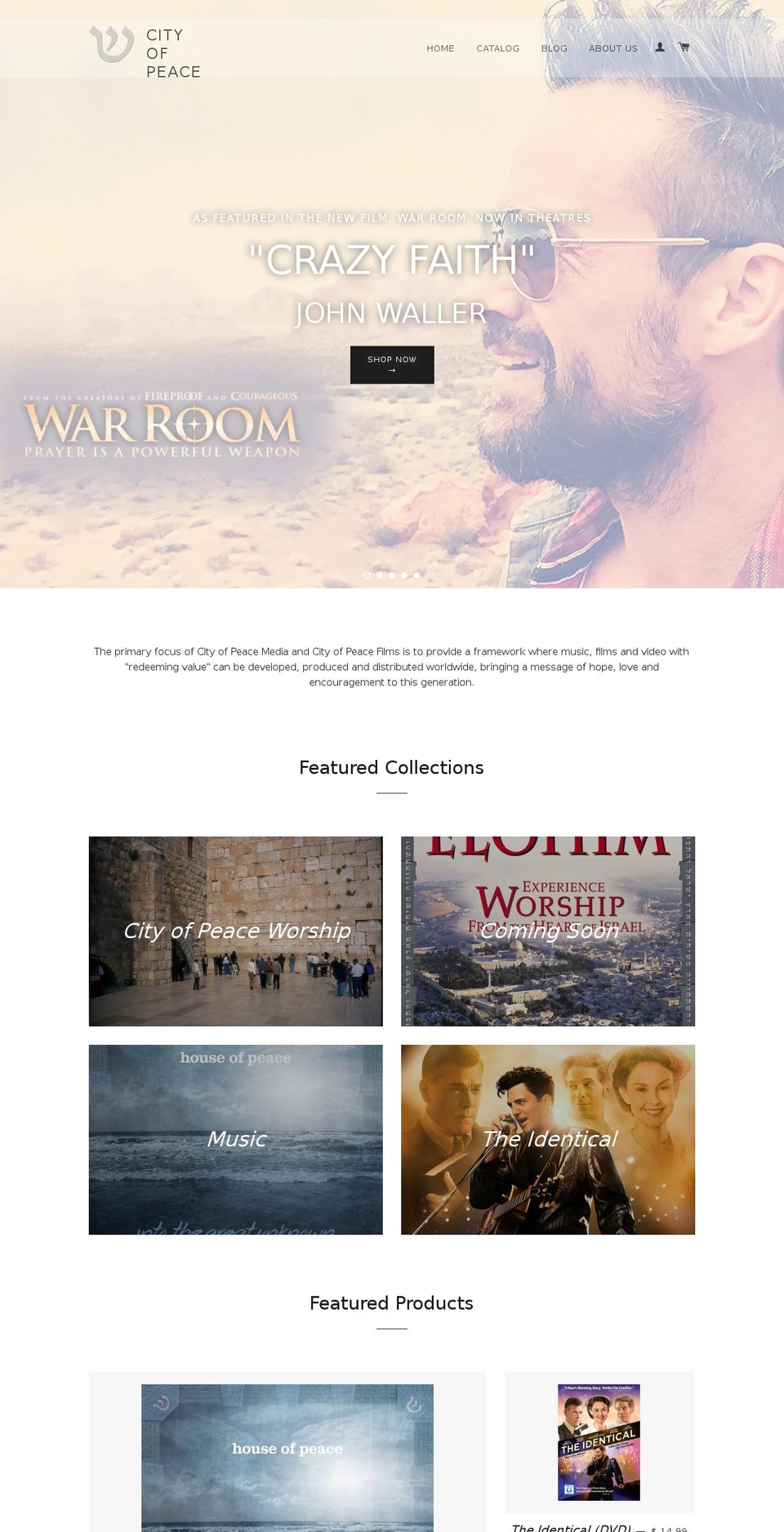 cityofpeace.com shopify website screenshot