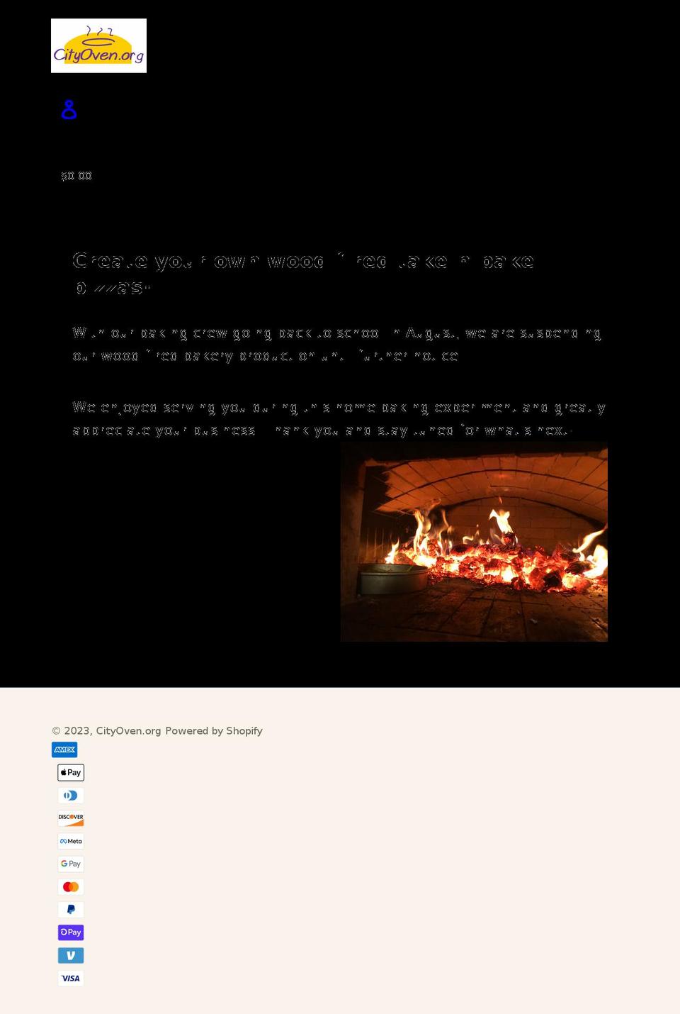 cityoven.org shopify website screenshot