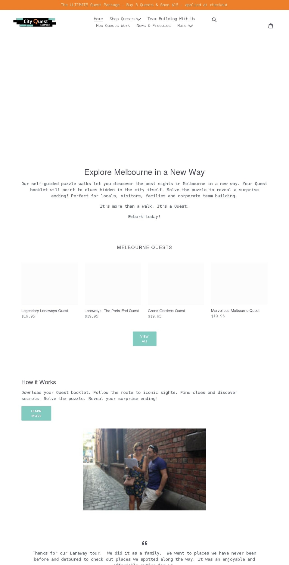 cityquest.com.au shopify website screenshot