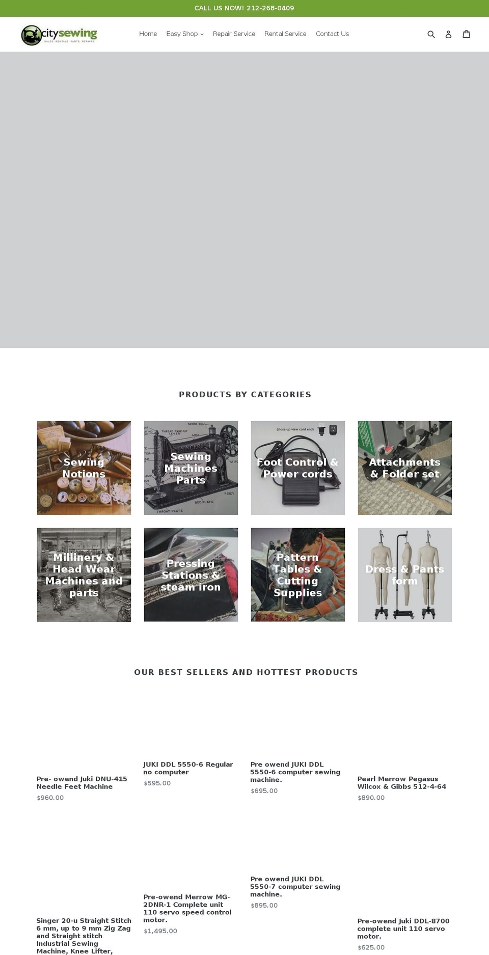 citysewing.com shopify website screenshot