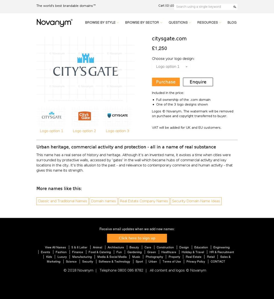 citysgate.com shopify website screenshot