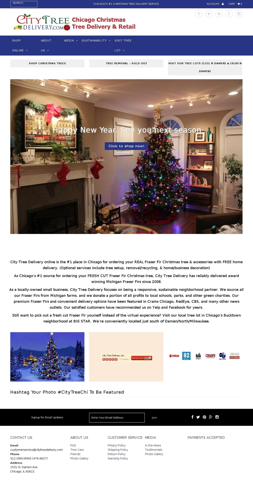 citytreedelivery.com shopify website screenshot