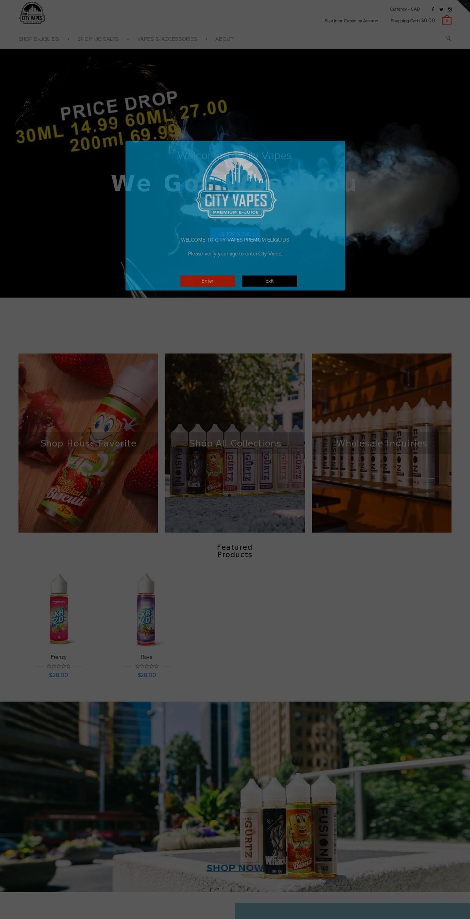 rt-material3-v1-5 Shopify theme site example cityvapes.com