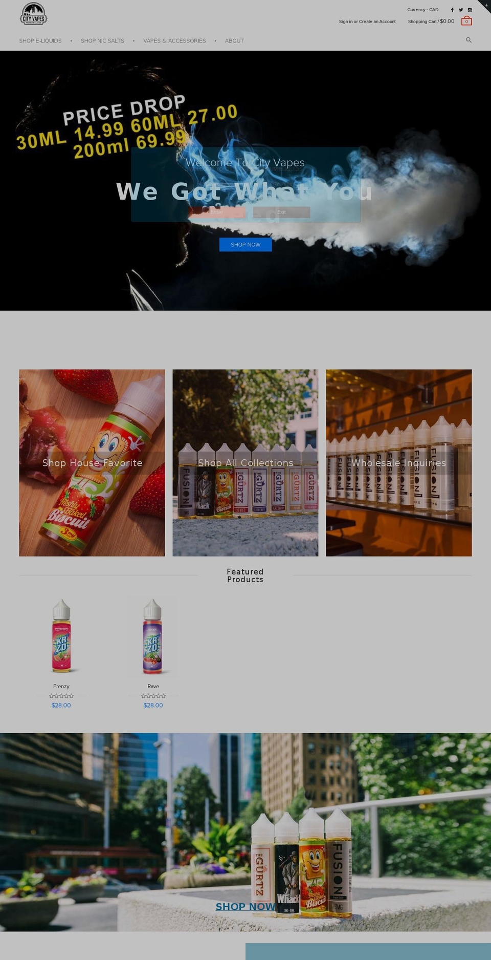 rt-material3-v1-5 Shopify theme site example cityvapesvancouver.com