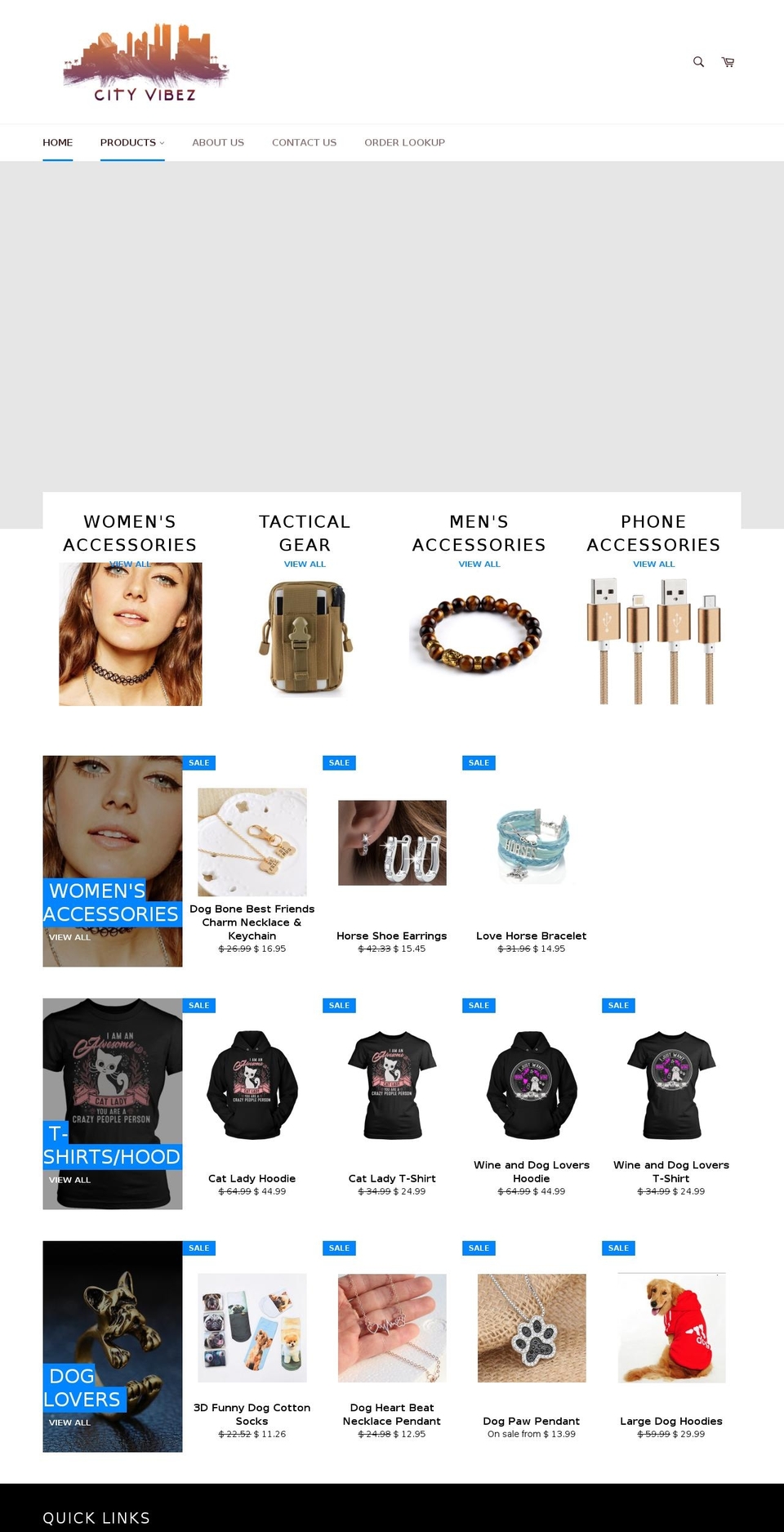 cityvibez.com shopify website screenshot