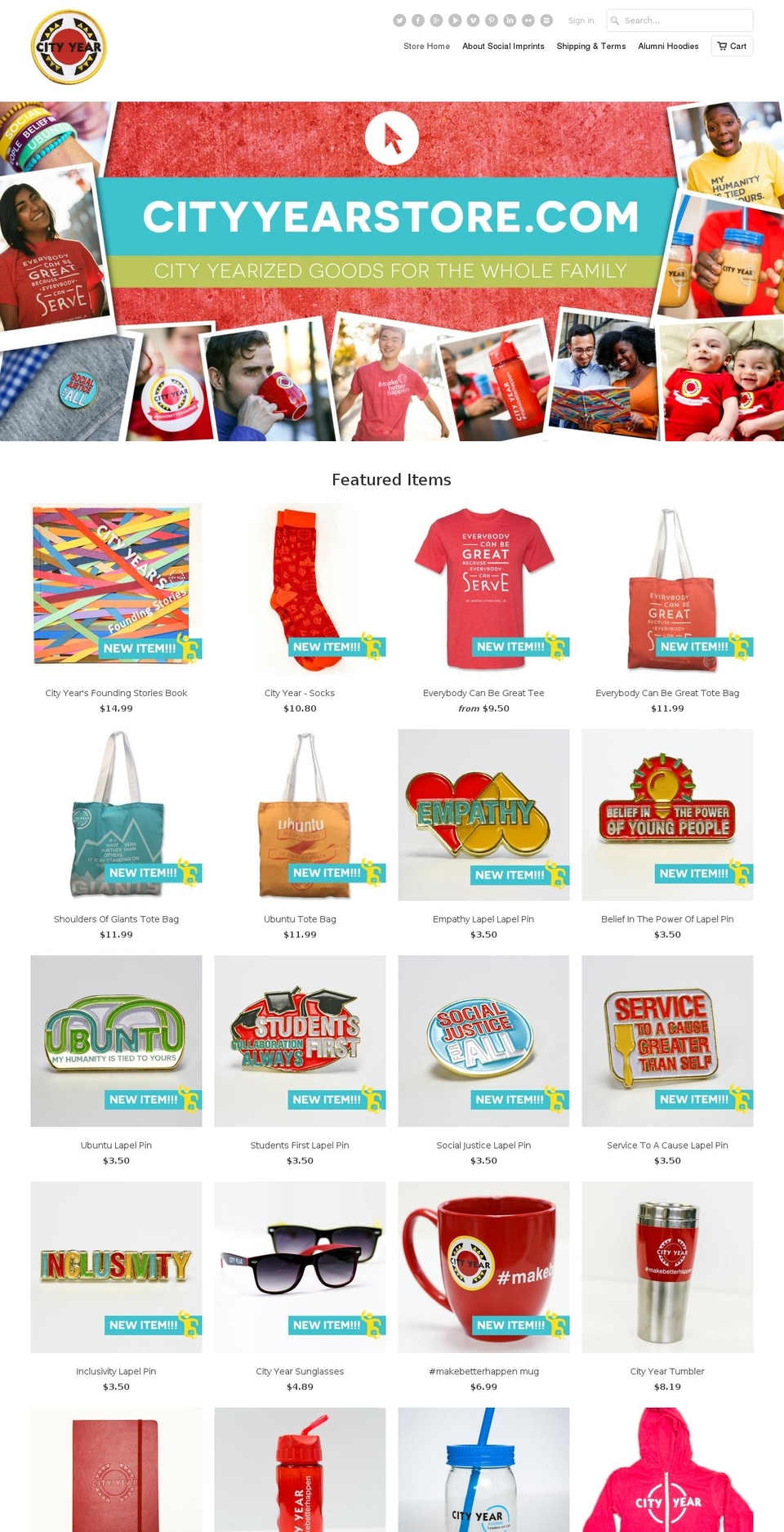 cityyearstore.com shopify website screenshot