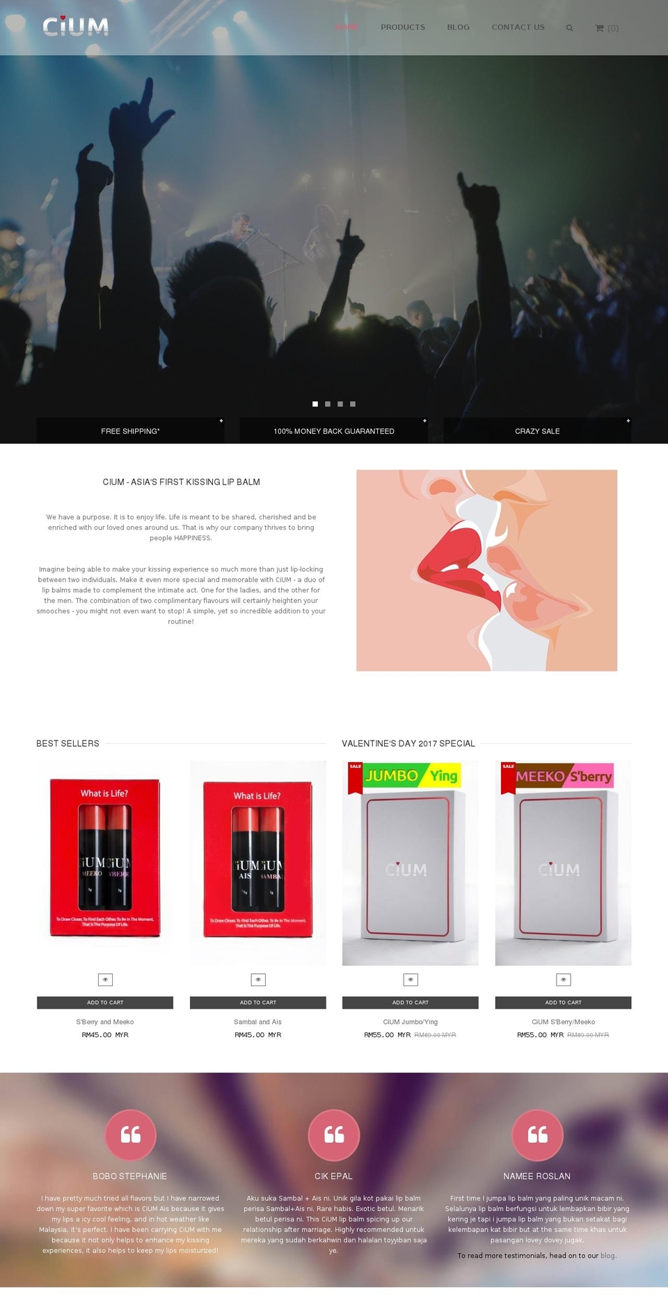 ciumkiss.com shopify website screenshot