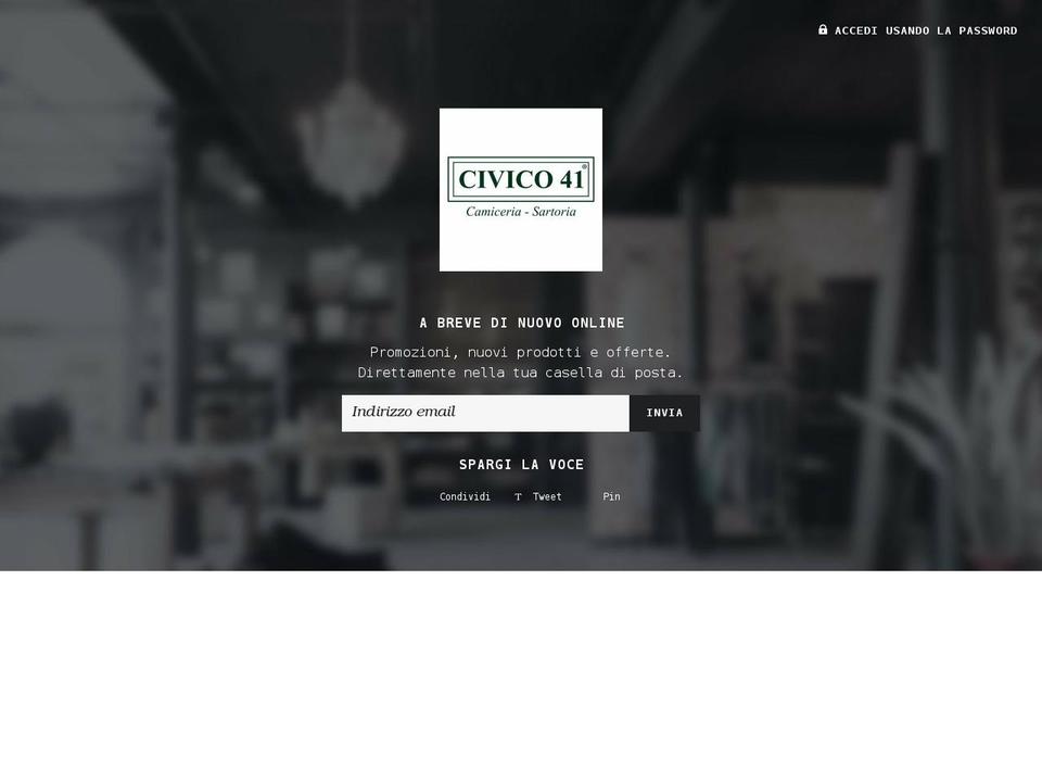 civico41.it shopify website screenshot