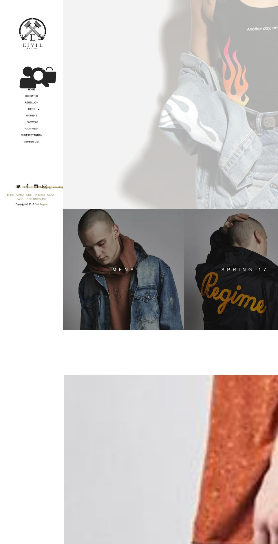 civilclothing.com shopify website screenshot