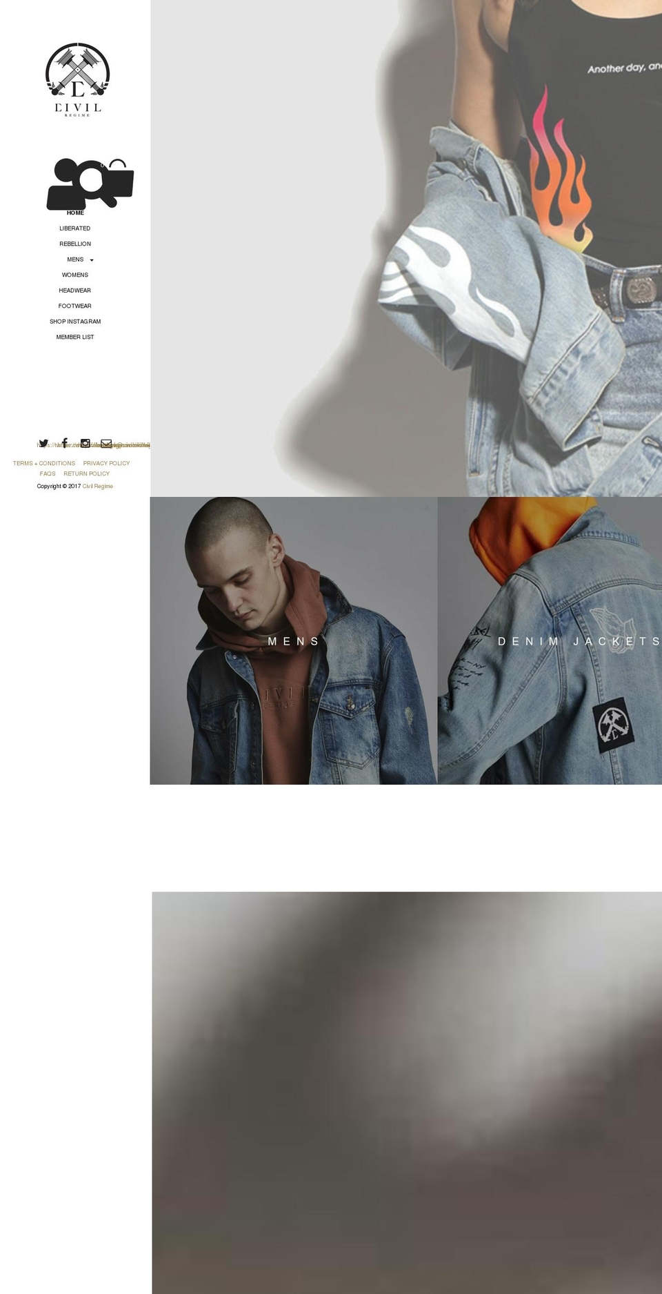 civilregime.com shopify website screenshot