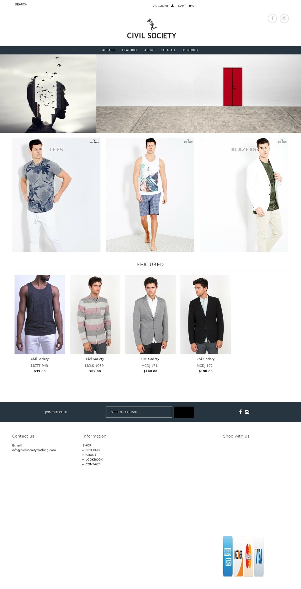 civilsocietyclothing.com shopify website screenshot