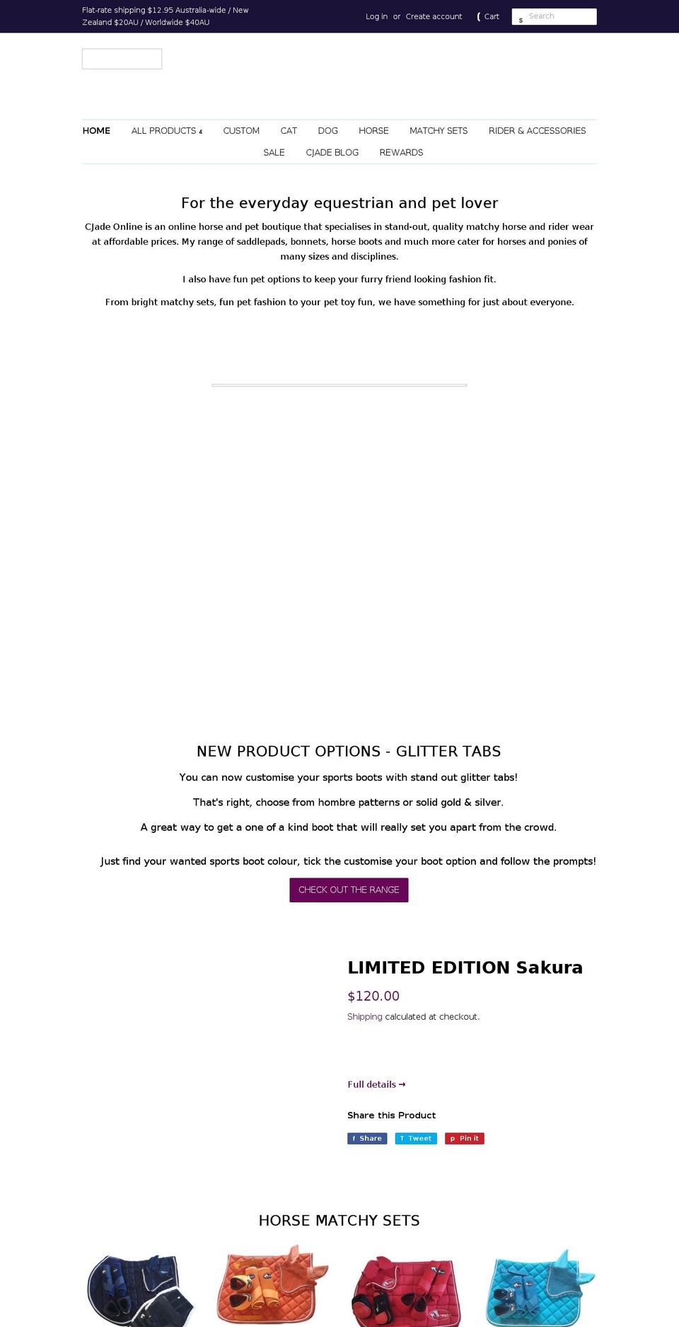 cjadeonline.com.au shopify website screenshot