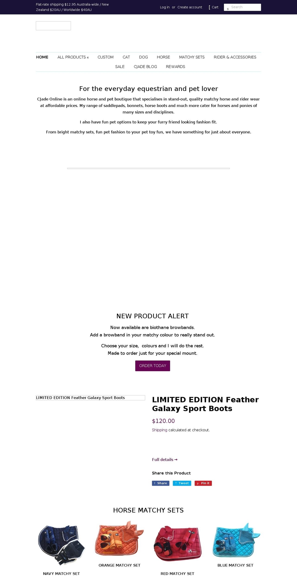 cjadeonline.com — Shopify storefront screenshot