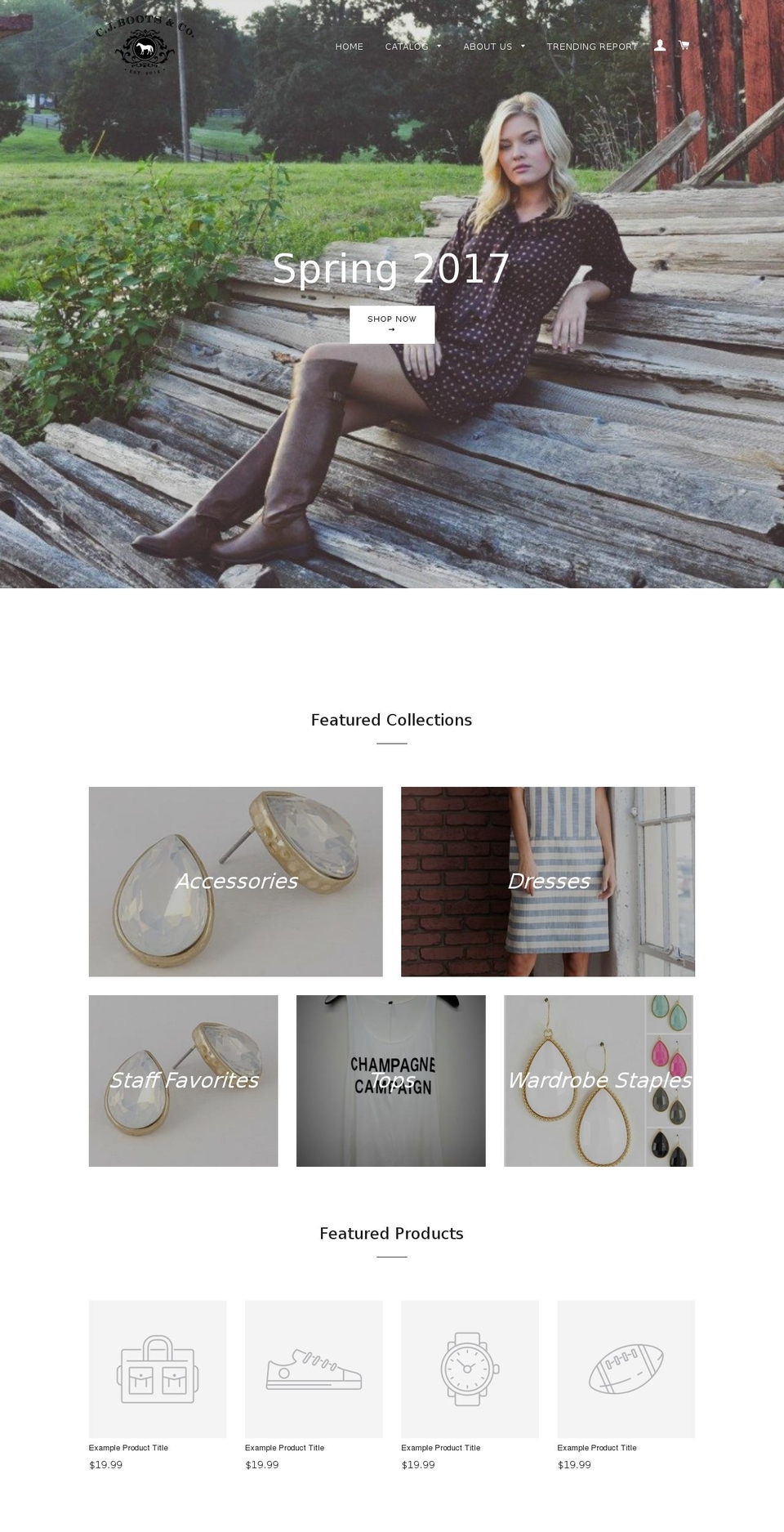 cjbootsandco.com shopify website screenshot