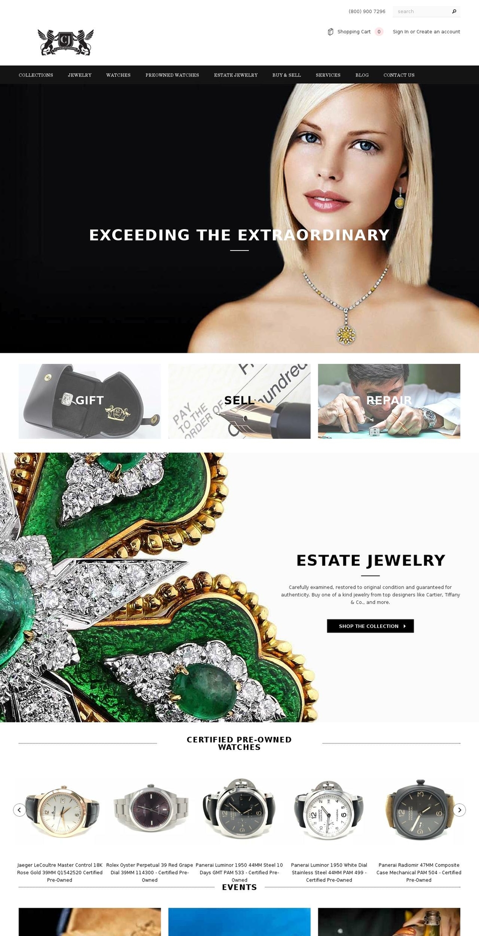 Development Store Shopify theme site example cjcharlesjewelers.net