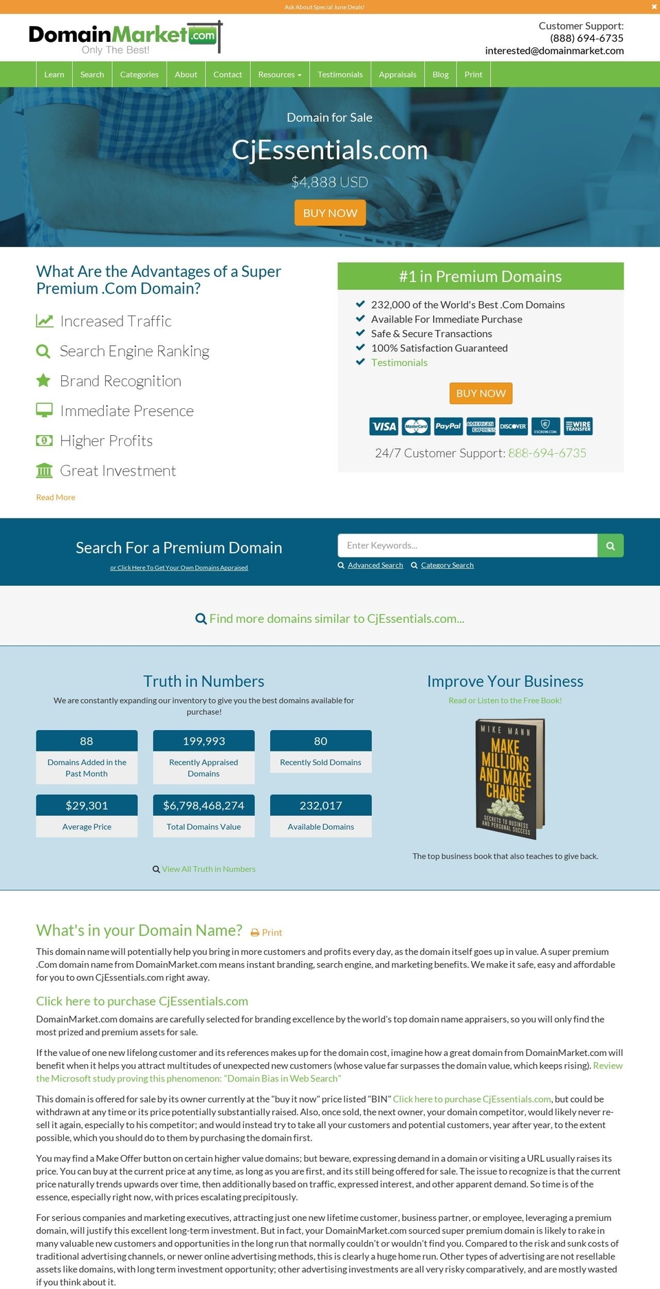 cjessentials.com — Shopify storefront screenshot