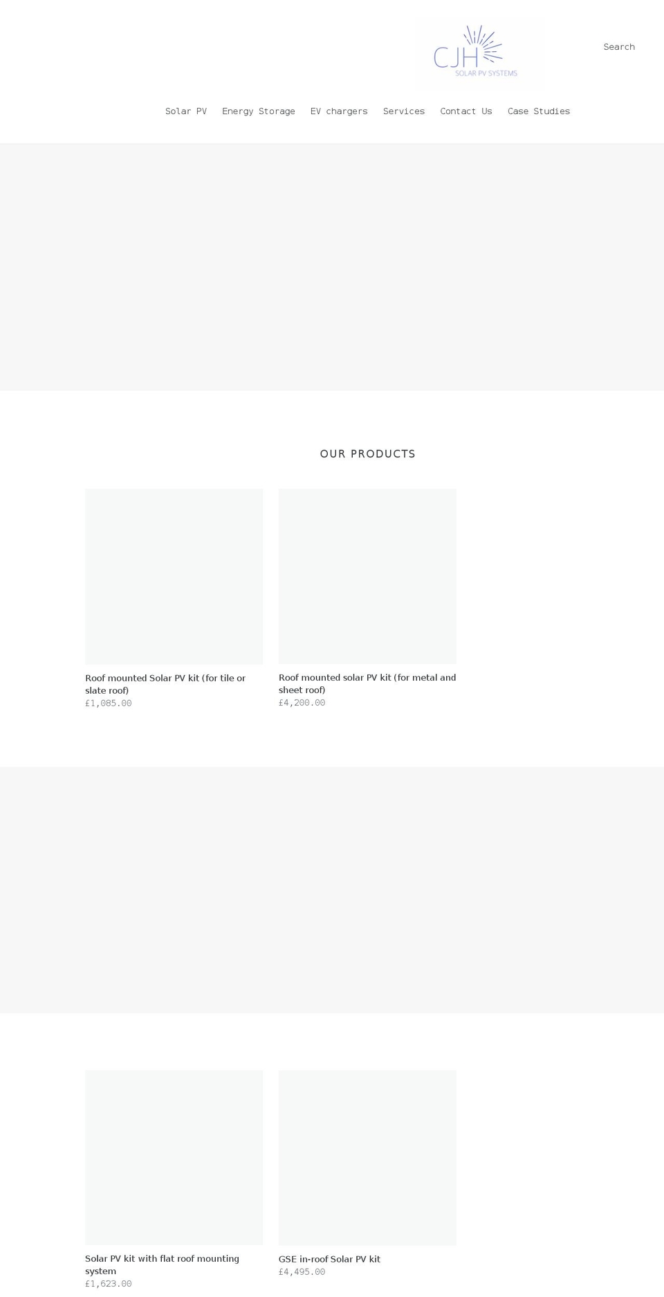 cjhsolar.com shopify website screenshot