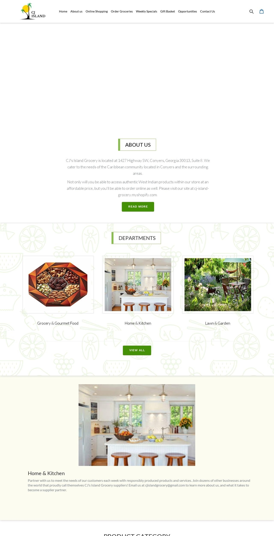 cjisland.com — Shopify storefront screenshot