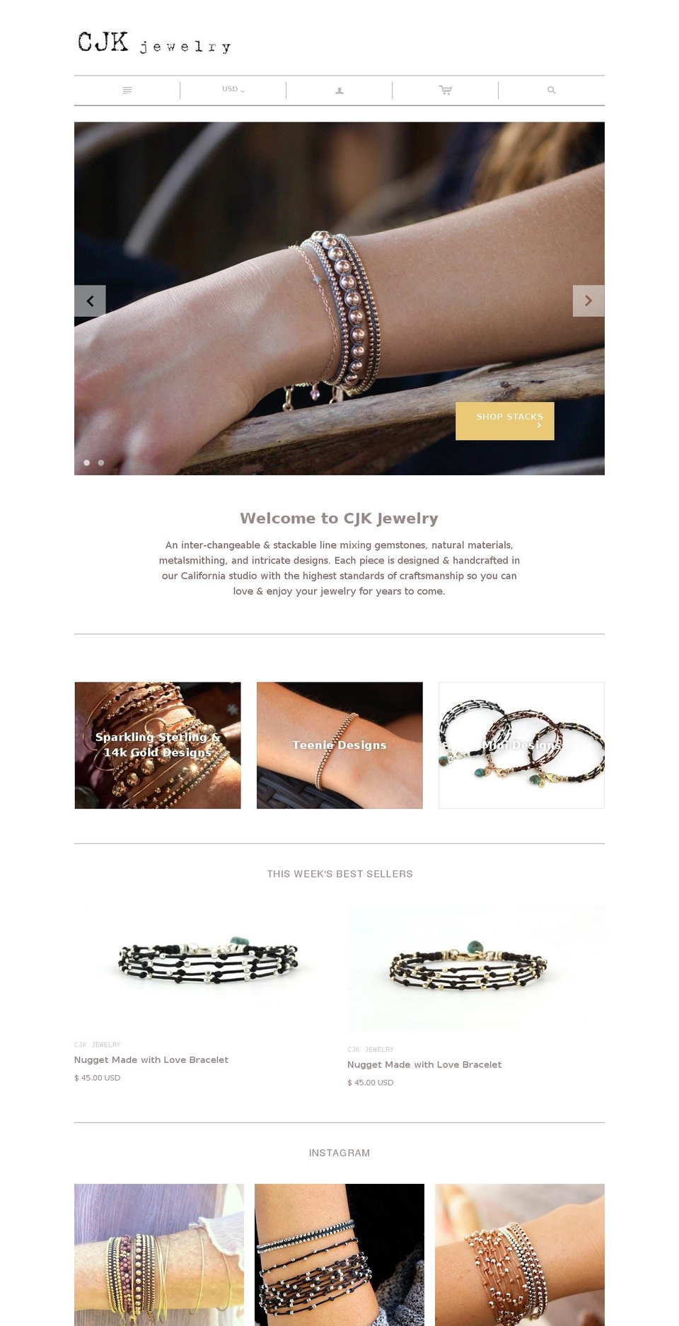 cjkjewelry.com shopify website screenshot