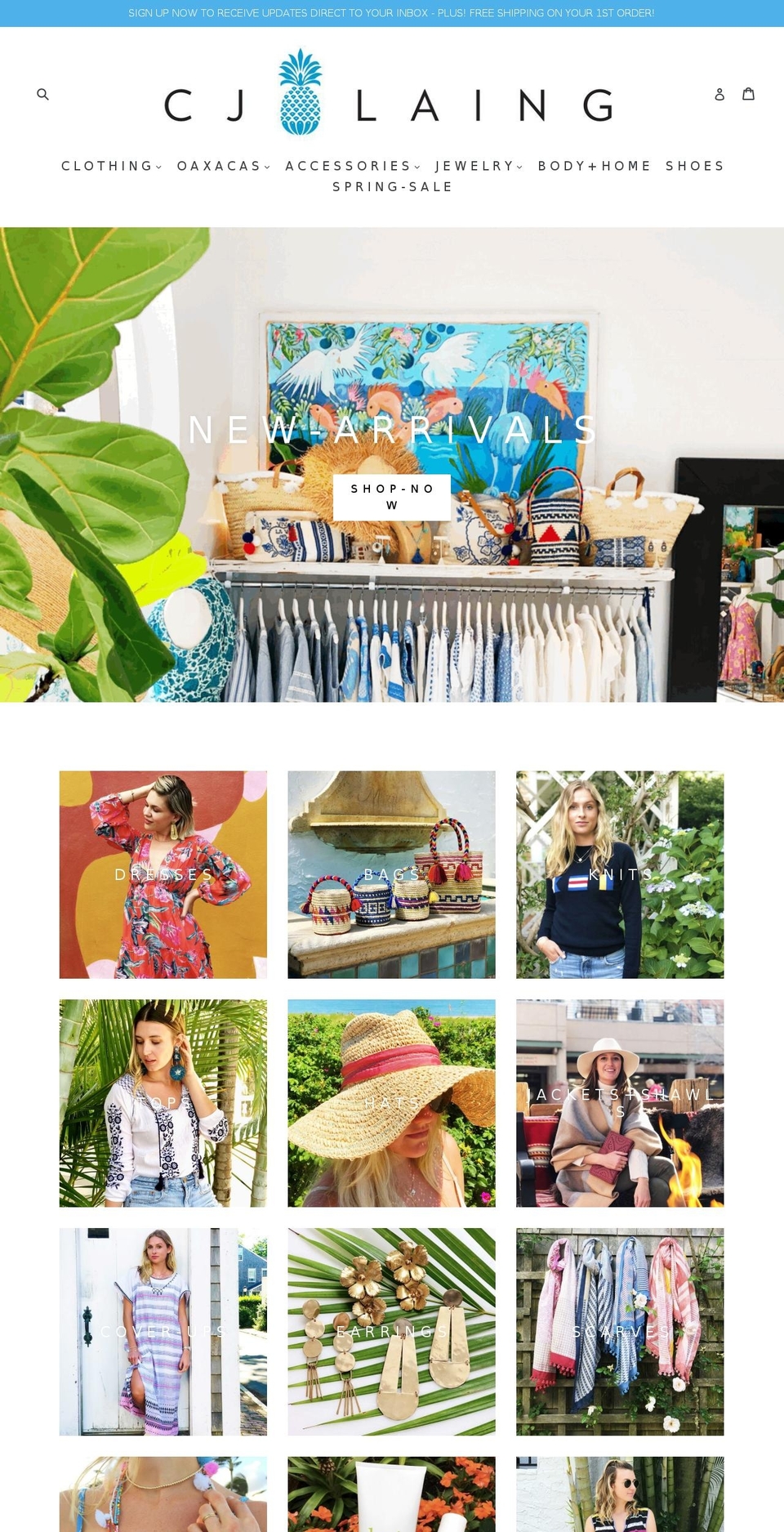 cjlaingshop.com — Shopify storefront screenshot