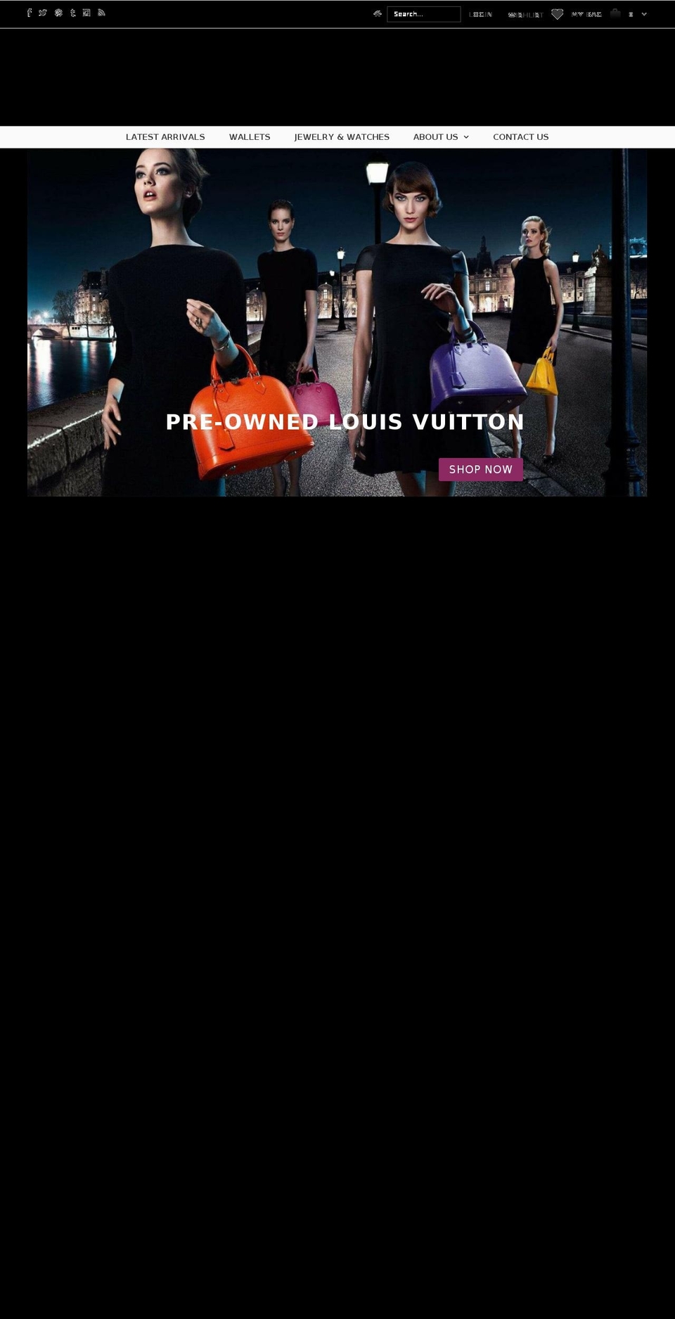 cjluxury.com shopify website screenshot