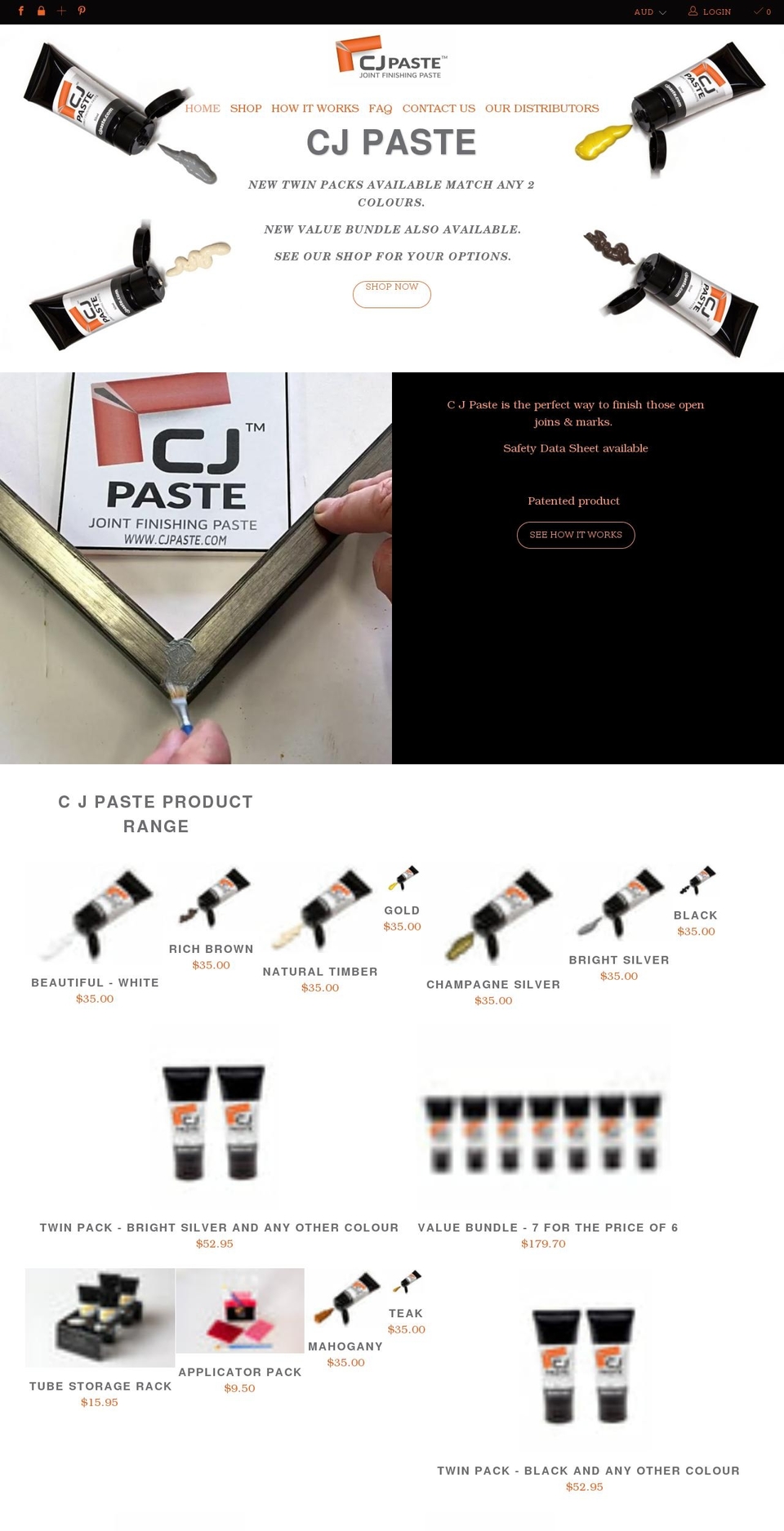 cjpaste.com — Shopify storefront screenshot