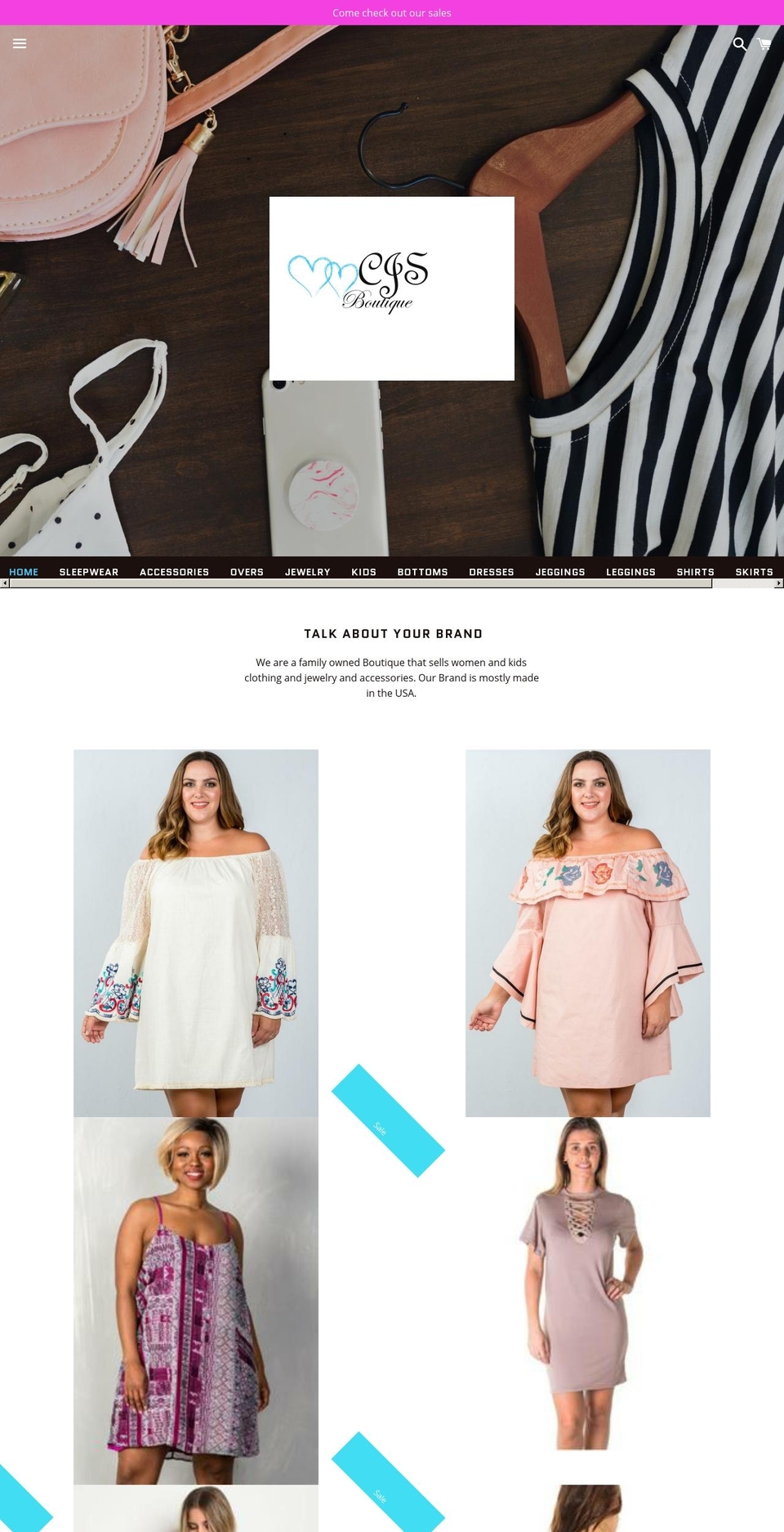cjsboutique.com — Shopify storefront screenshot