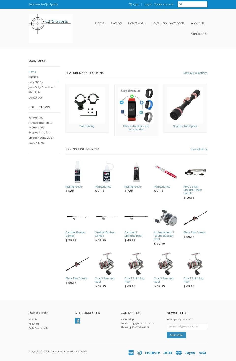 cjssports.com — Shopify storefront screenshot