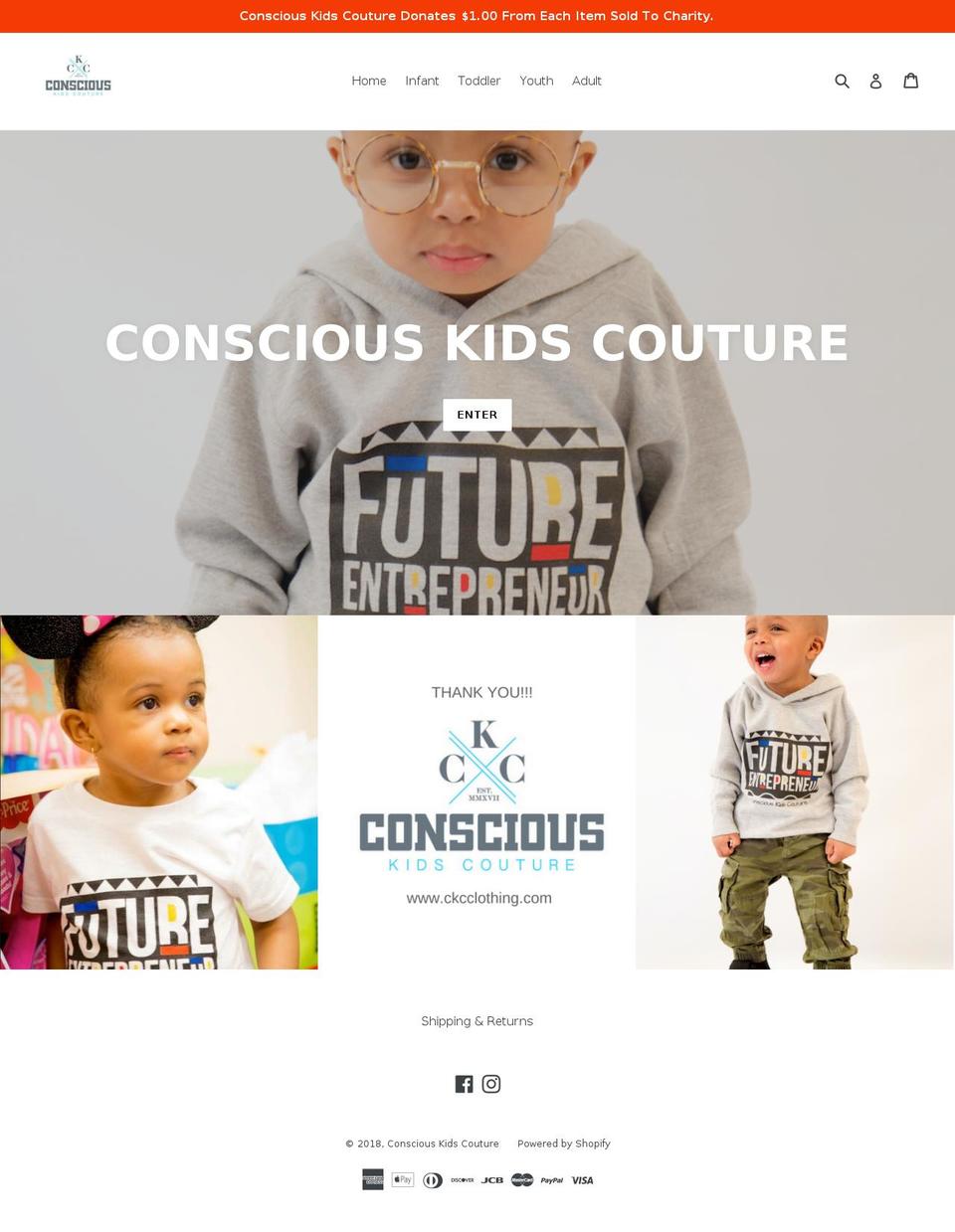 ckcclothing.com — Shopify storefront screenshot