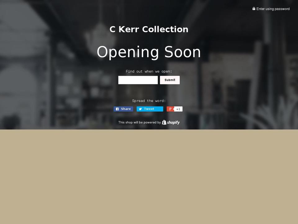 ckerrcollection.com shopify website screenshot
