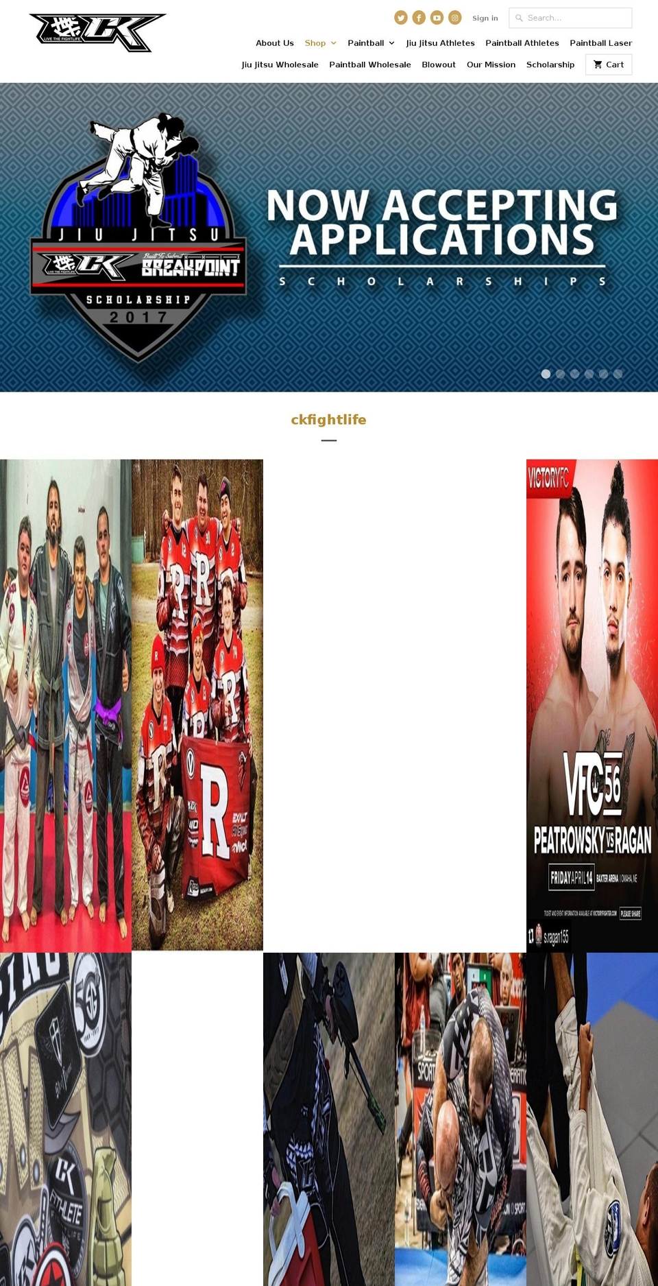 ckfightlife.com shopify website screenshot