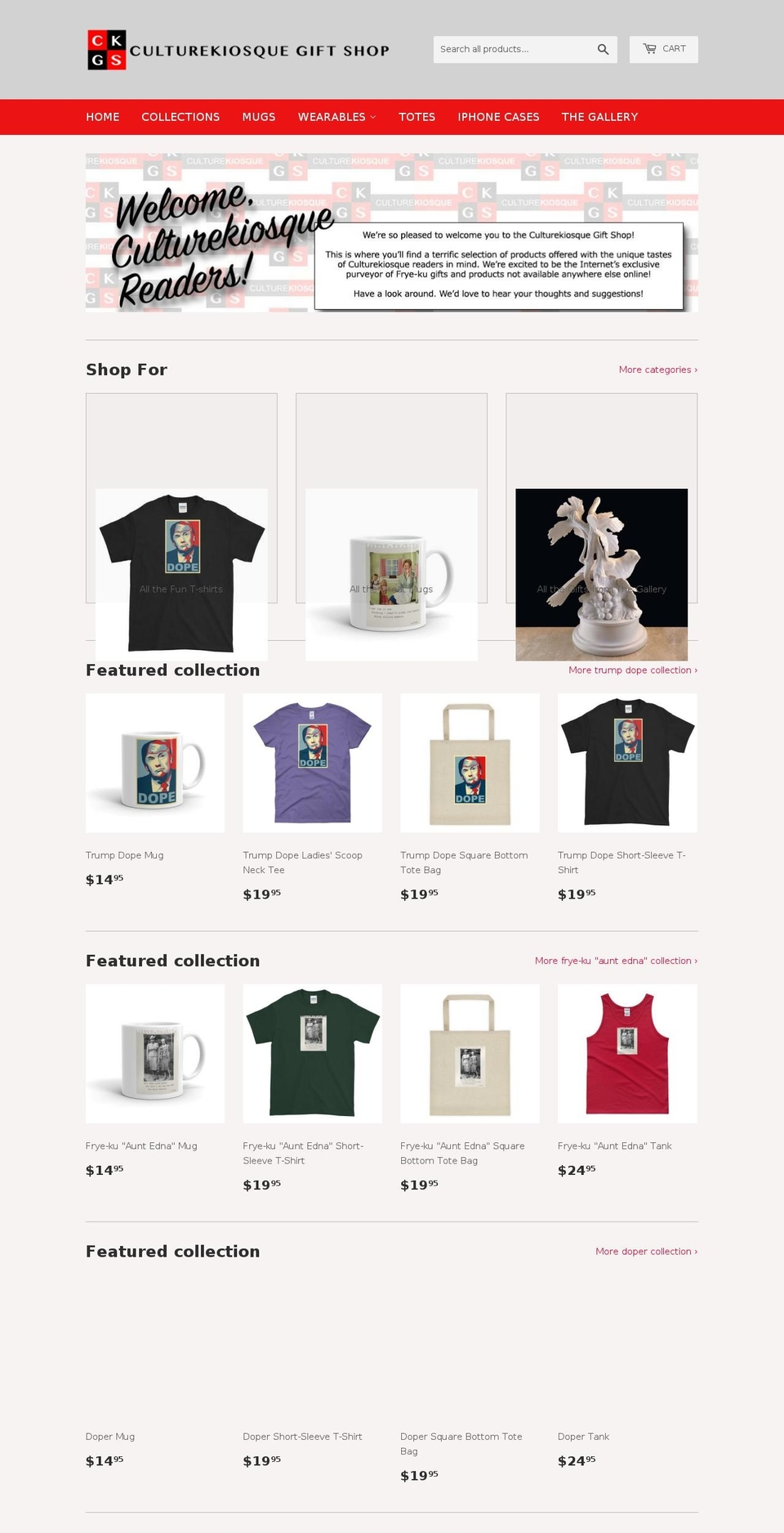 ckgiftshop.com — Shopify storefront screenshot