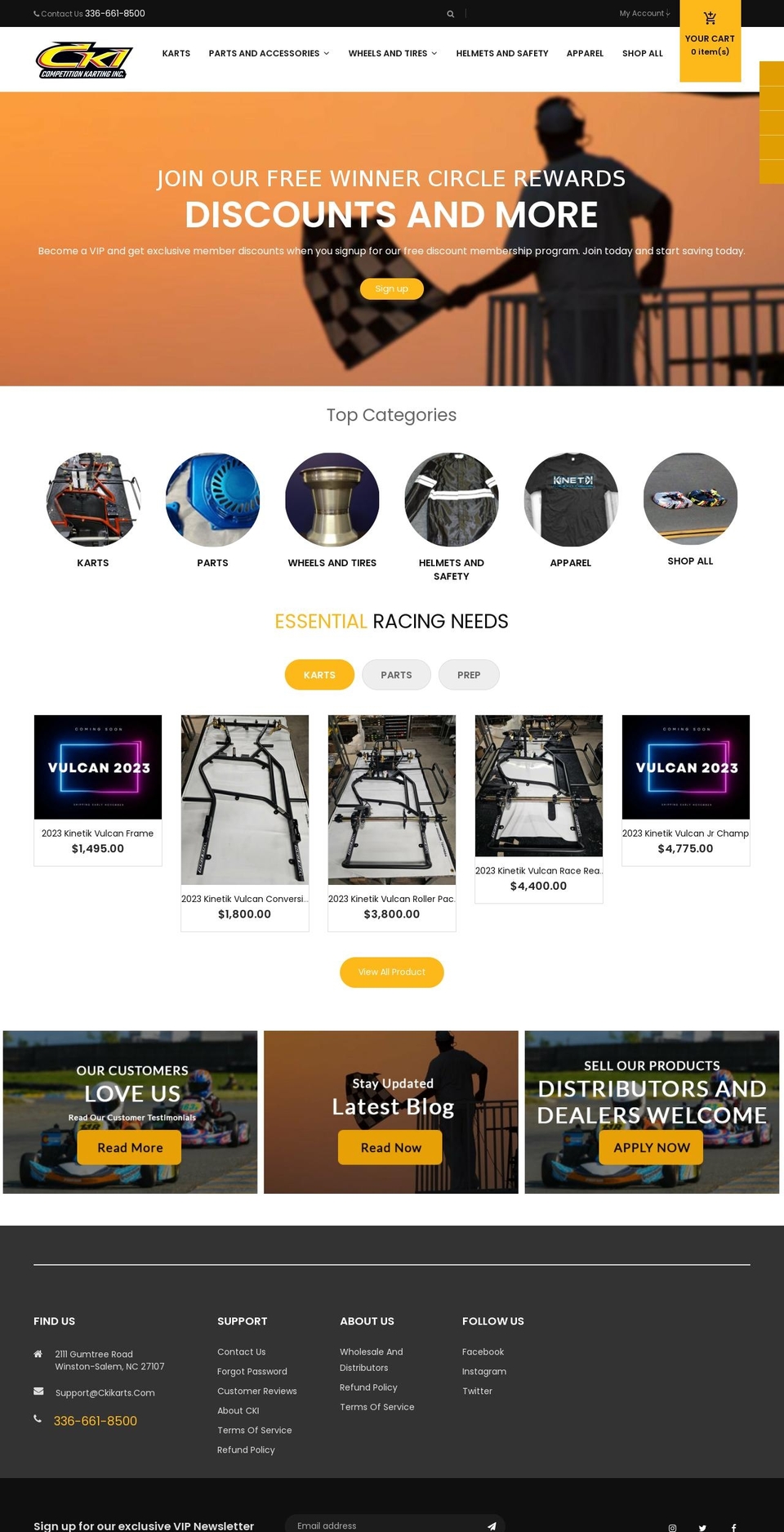 ckikarts.com shopify website screenshot